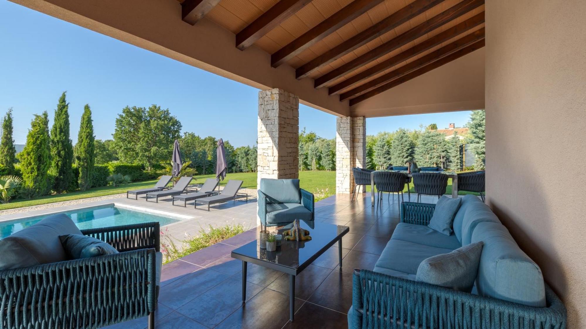 Villa Labin In Zartinj - Luxury Privacy Heated Pool With Auto Cover Exterior photo